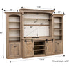 Holmes White & Wood Barn Door Entertainment Center | M-VD&DW