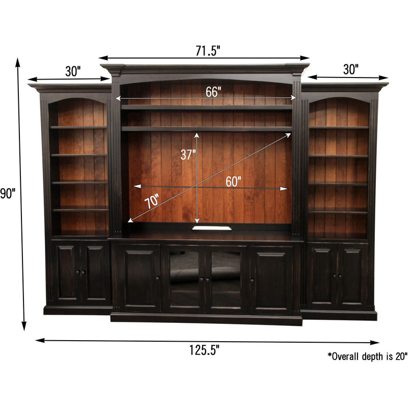 Holmes Black & Wood Entertainment Center | M-EB&C-MC