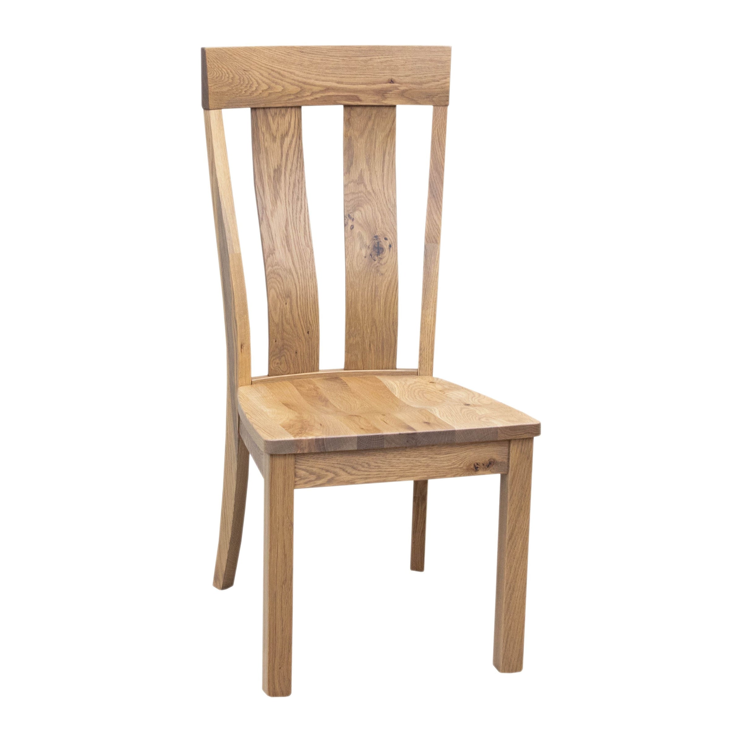 Holmes Rustic White Oak Wood Side Dining Chair | WB