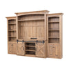 Holmes Maple Wood Barn Door Entertainment Center | WB