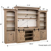 Holmes Maple Wood Barn Door Entertainment Center | WB