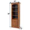 Holmes Solid Elm Wood Bookcase with Doors | MC