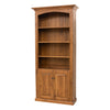 Holmes Solid Hickory Wood Bookcase with Doors | HC
