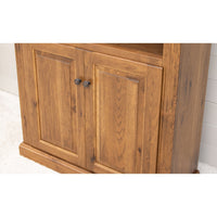 Holmes Solid Hickory Wood Bookcase with Doors | HC