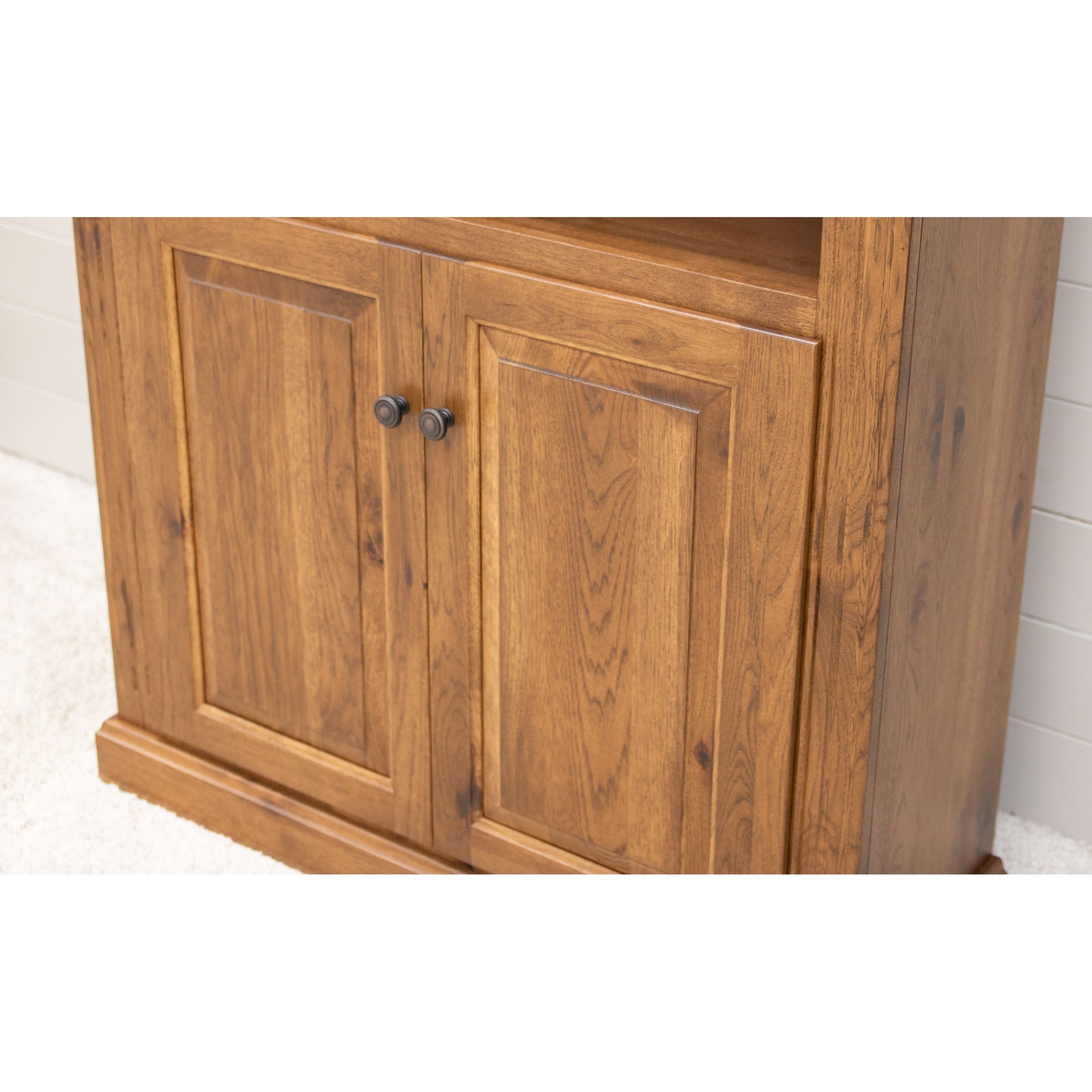 Holmes Solid Hickory Wood Bookcase with Doors | HC