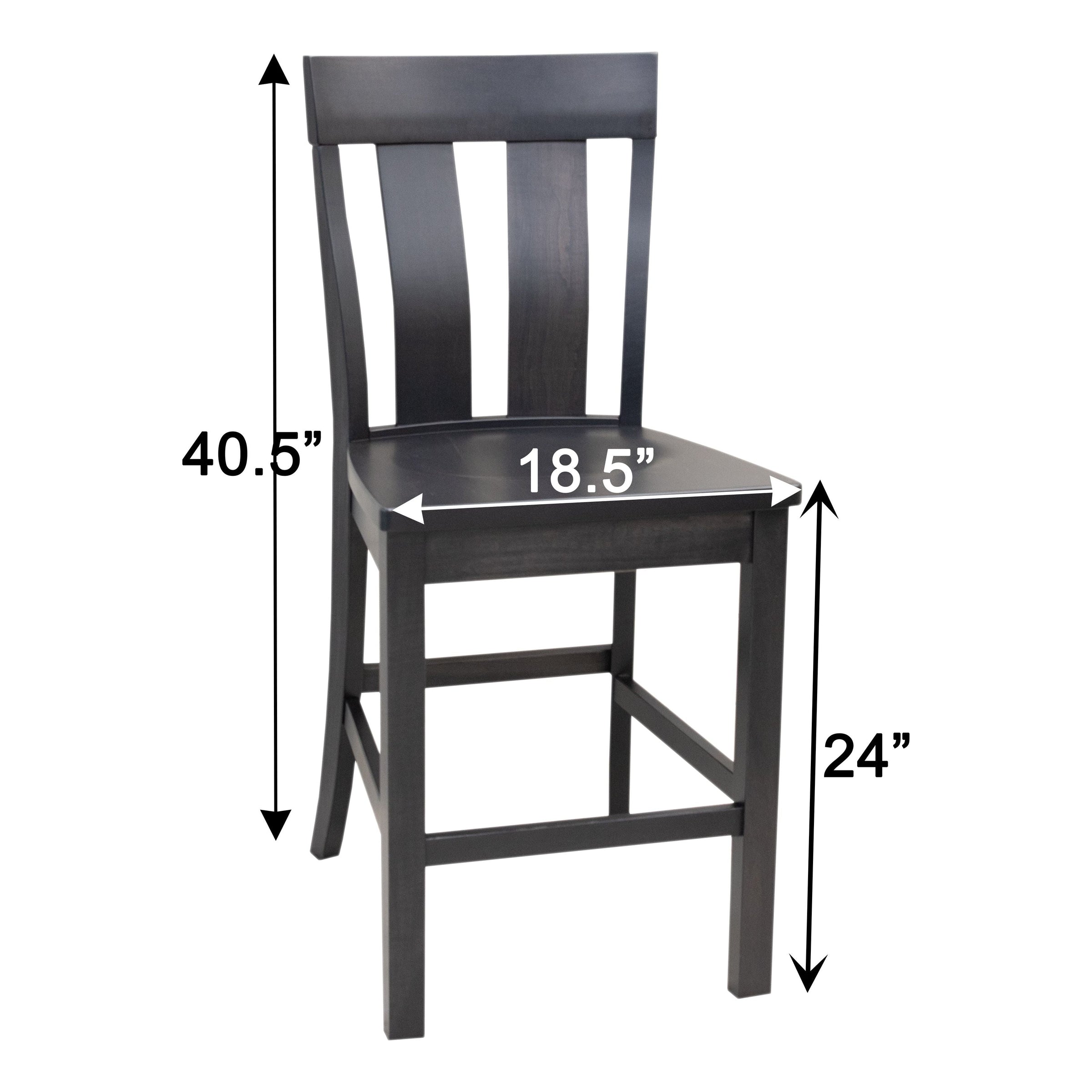 Holmes Maple Wood 24" Stationary Bar Stool | DK