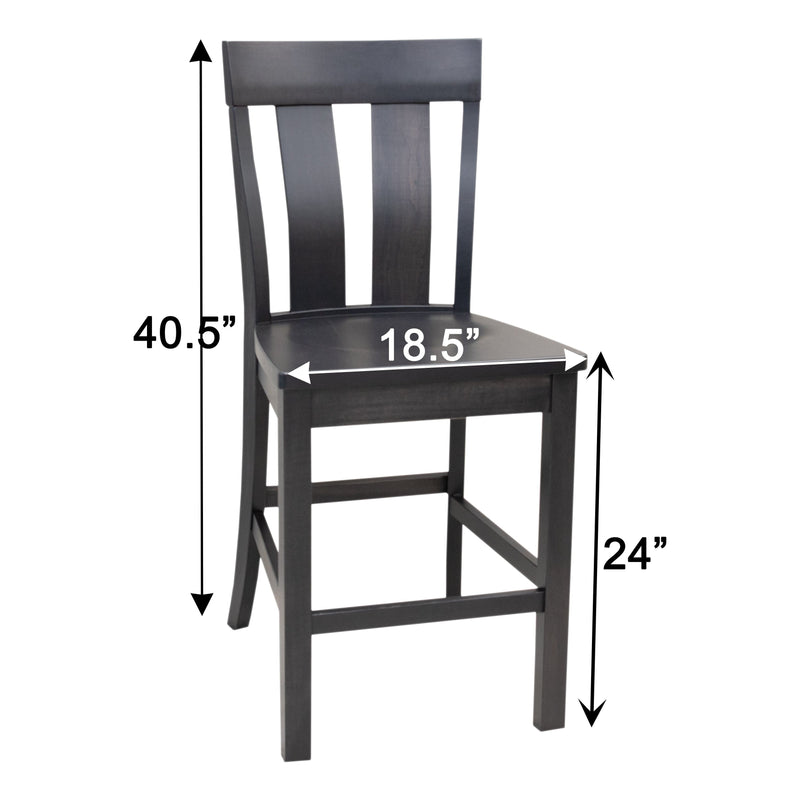 Holmes Maple Wood 24" Stationary Bar Stool | DK