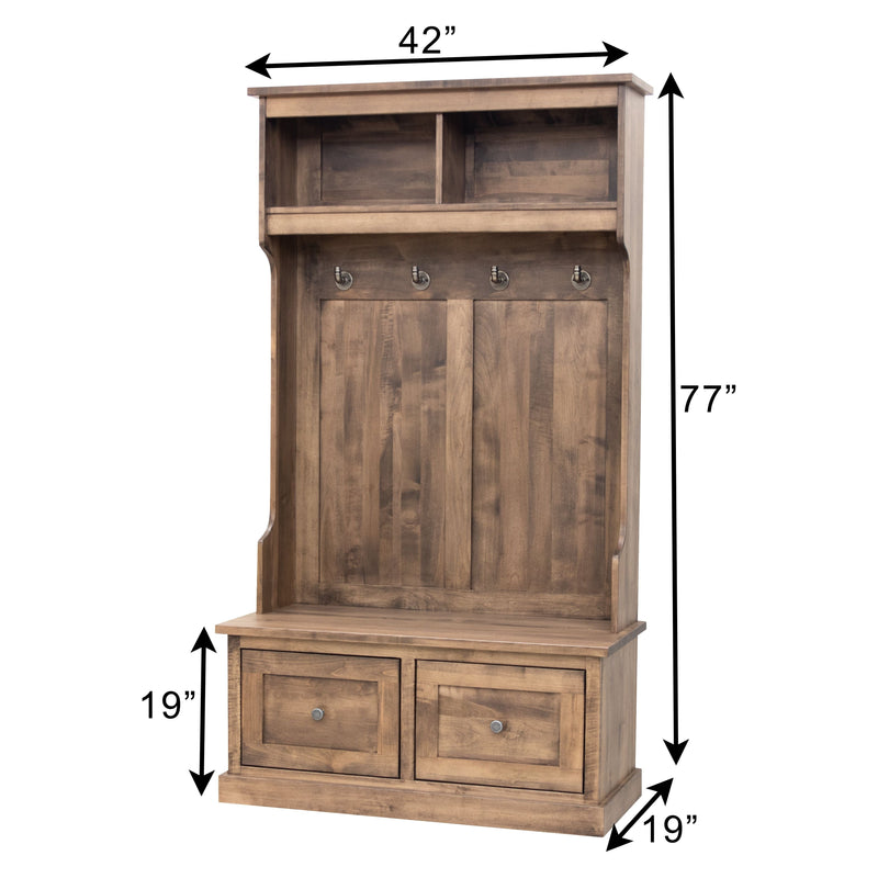 Haven Maple Wood Hall Tree Bench | CO