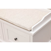 Haven White Maple Wood Mudroom Storage Bench | DW