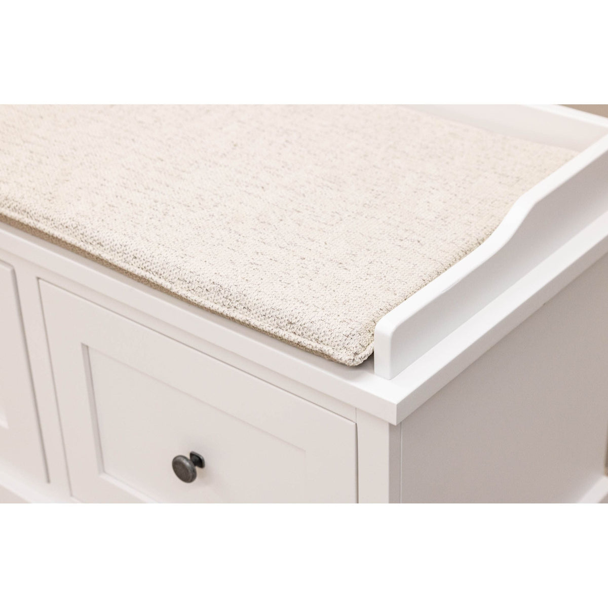 Haven White Maple Wood Mudroom Storage Bench | DW