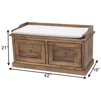 Haven White Maple Wood Mudroom Storage Bench | DW
