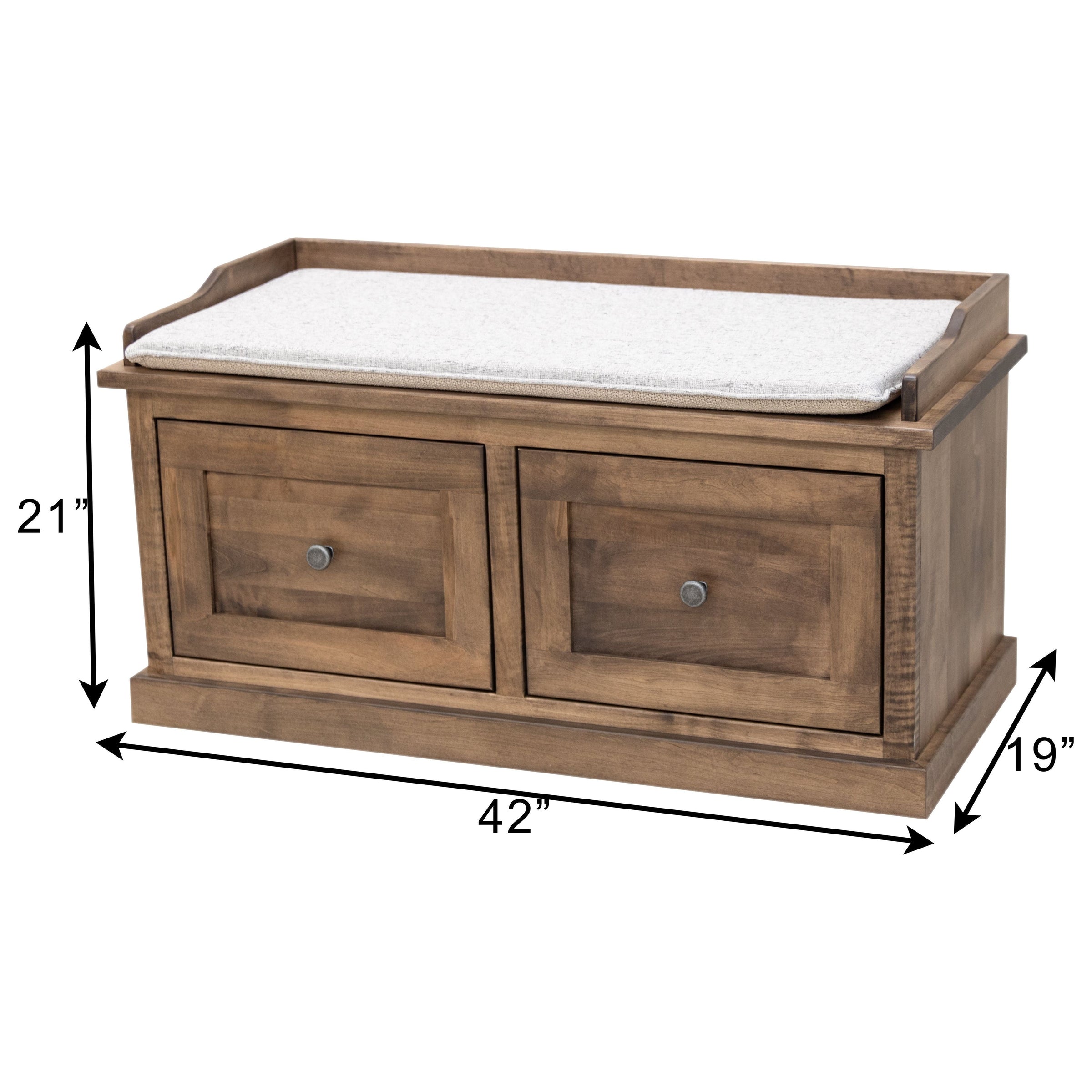 Haven White Maple Wood Mudroom Storage Bench | DW