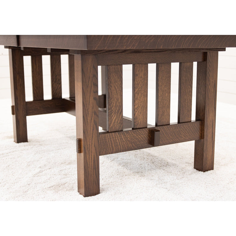 Hollis Mission Quarter Sawn White Oak Extending Amish Dining Table | BV