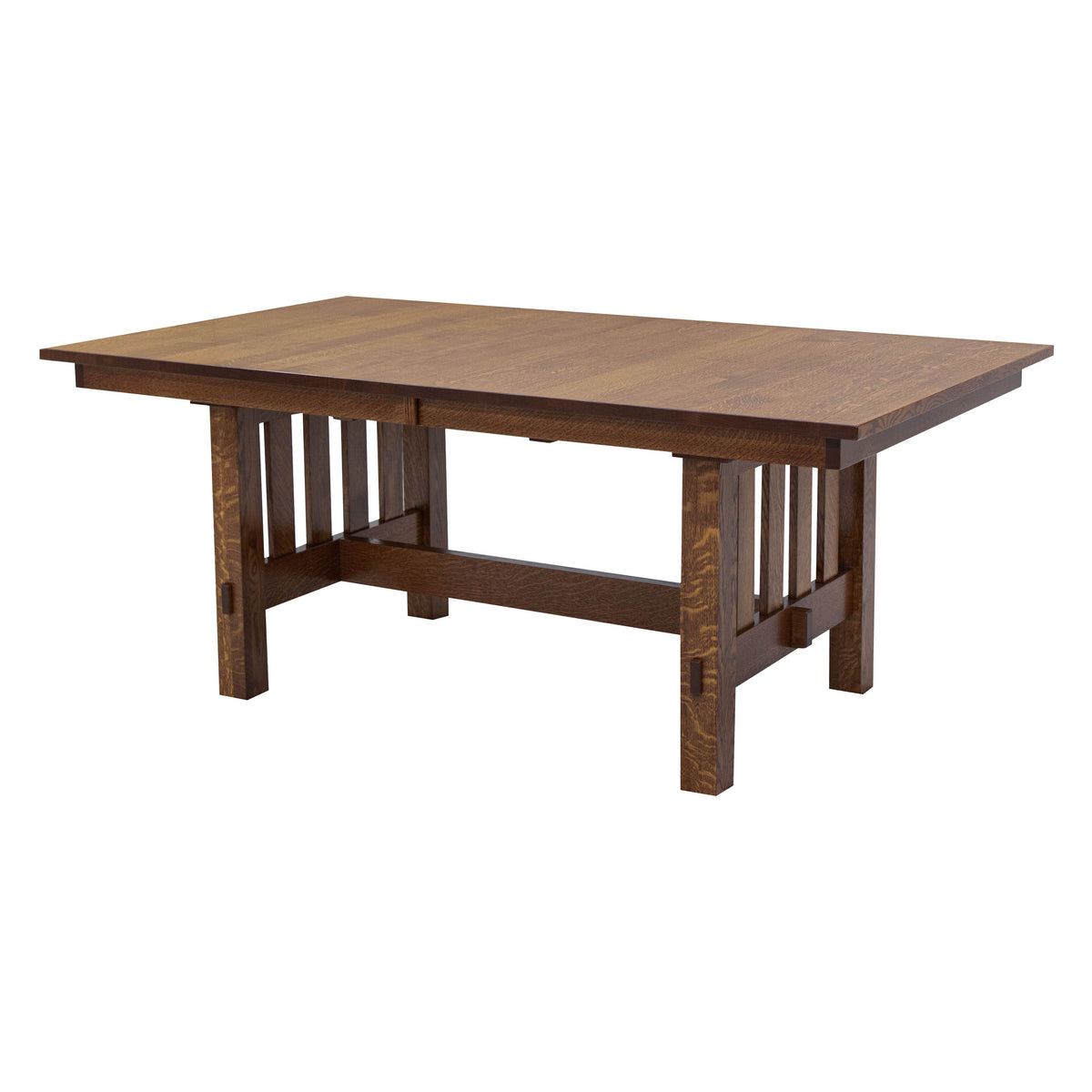 Hollis Mission Quarter Sawn White Oak Extending Amish Dining Table | ASB