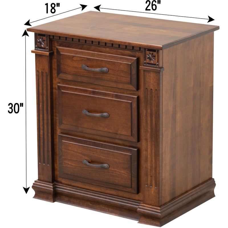 Holmesville Amish 3-Drawer Nightstand