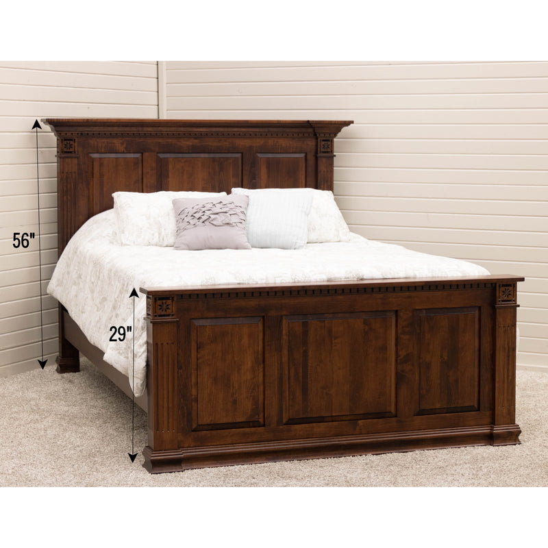 Holmesville Amish Wood Panel Bed