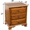 Amish Charm 3-Drawer Nightstand