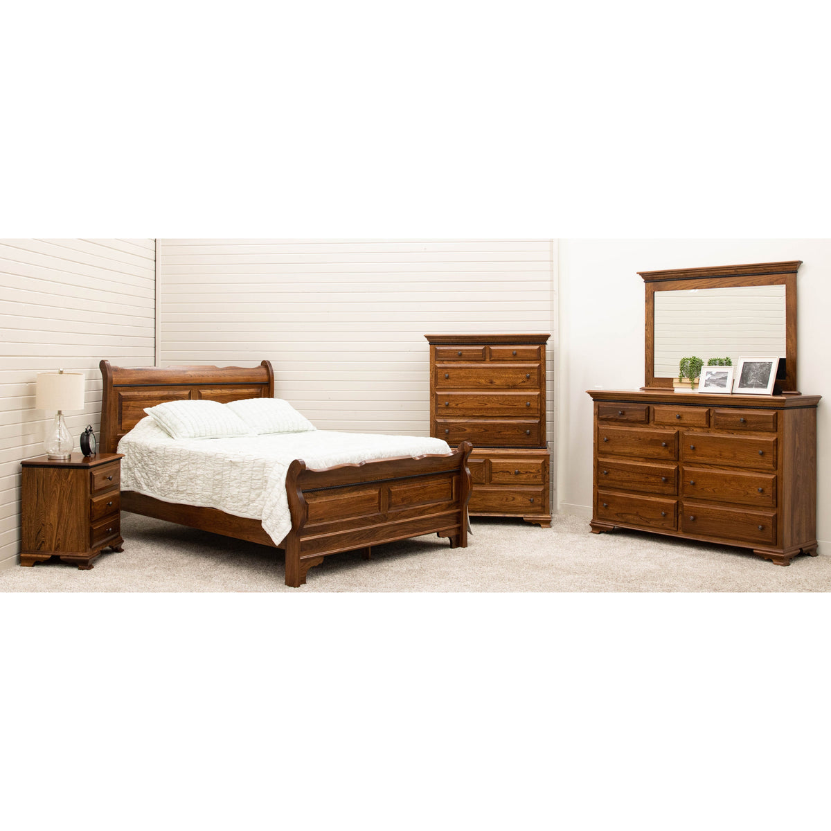 Amish Charm Sleigh Bed