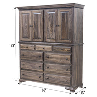 Amish Charm Mule Chest Armoire