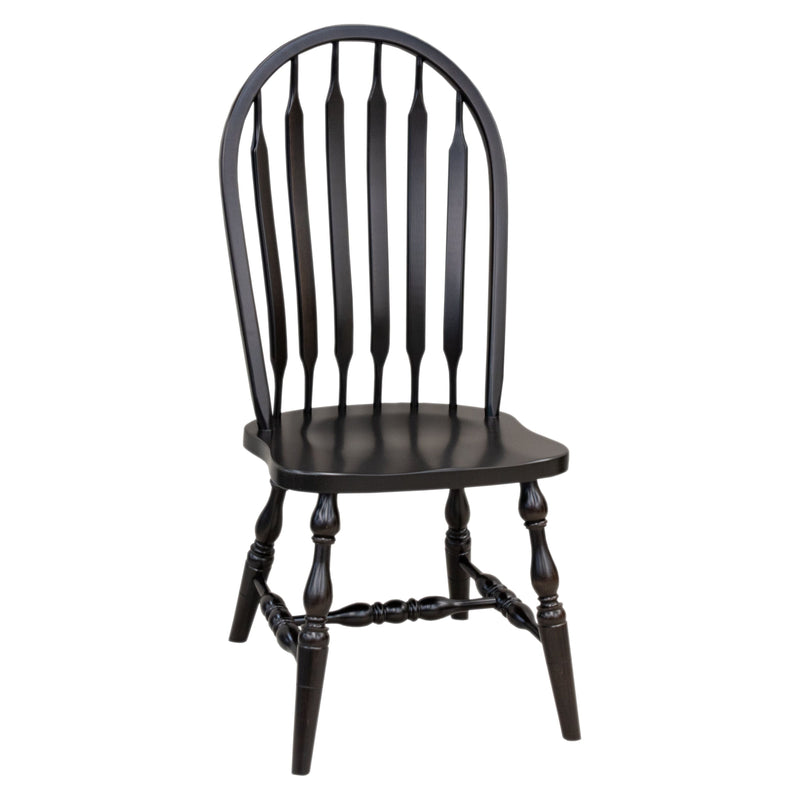 Bent Paddle Black Maple Wood Side Dining Chair | EB