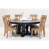 Utah Rustic White Oak Wood Side Dining Chair | DS