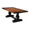 Hilton Black & Wood Large Modern Double Pedestal Extending Dining Table | M-EB&C-MC
