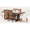 Hilton Hickory Wood Large Modern Double Pedestal Extending Dining Table | ASB