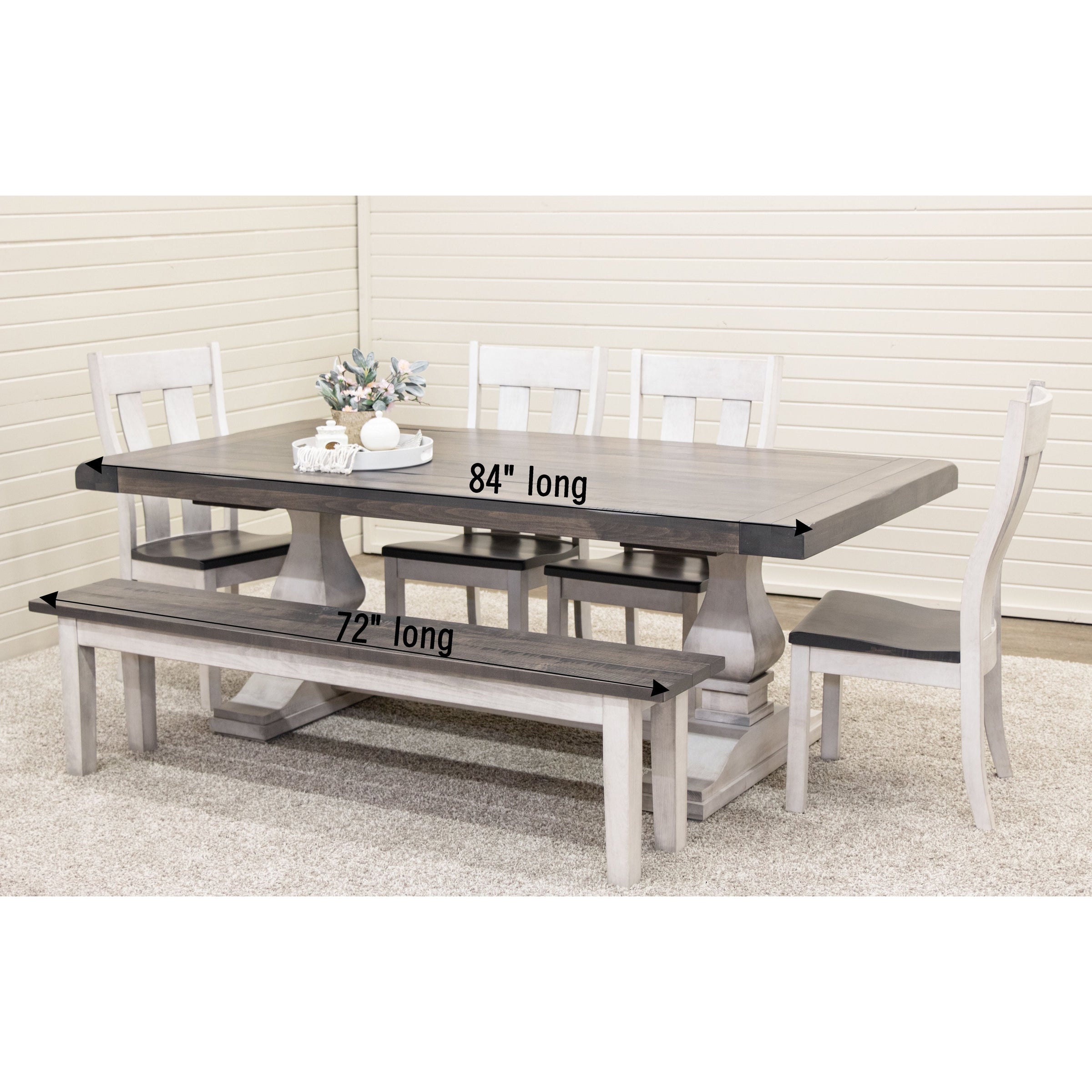 Utah White & Wood Side Dining Chair | M-AV&GS