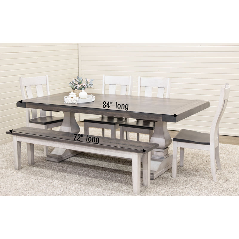 Utah White & Wood Side Dining Chair | M-AV&GS