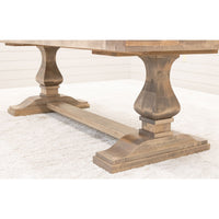 Hilton Maple Wood Large Modern Double Pedestal Extending Dining Table | WB