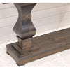 Hilton White Oak Wood Pedestal Console Table | SB