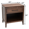 Berlin Amish 1-Drawer, Open Nightstand