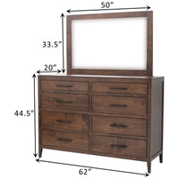 Berlin Amish 8-Drawer Tall Dresser