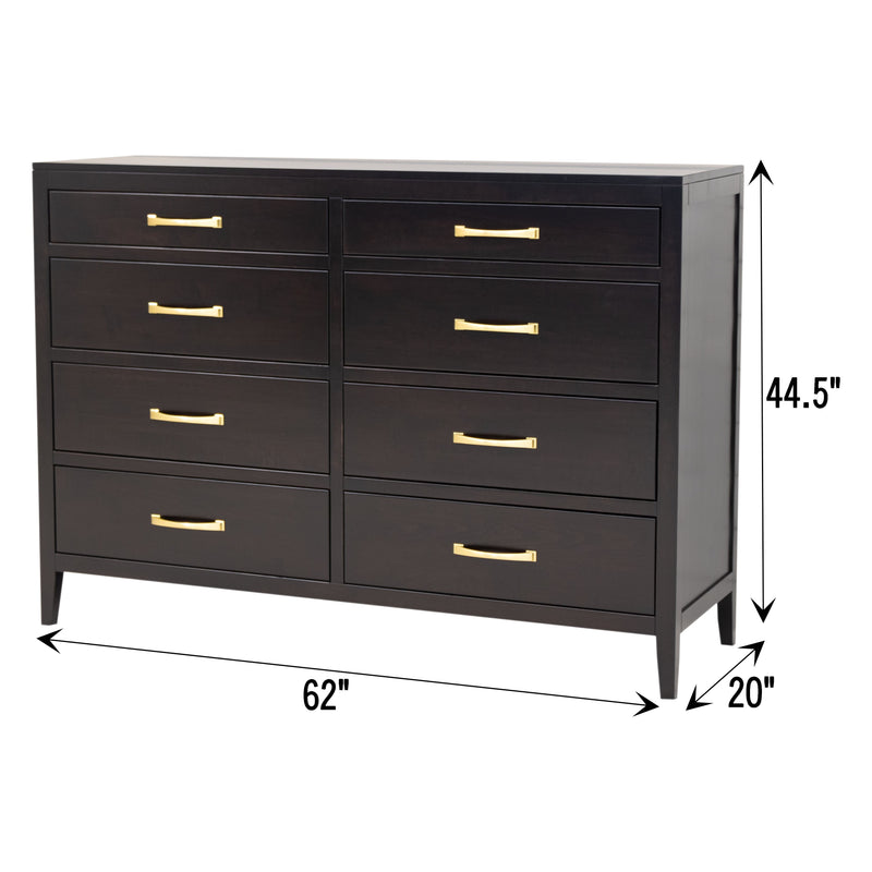 Berlin Amish 8-Drawer Tall Dresser