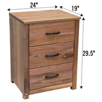 Hunters Amish 3-Drawer Nightstand