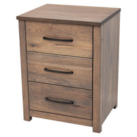 Hunters Hickory Wood 3-Drawer Nightstand | CO
