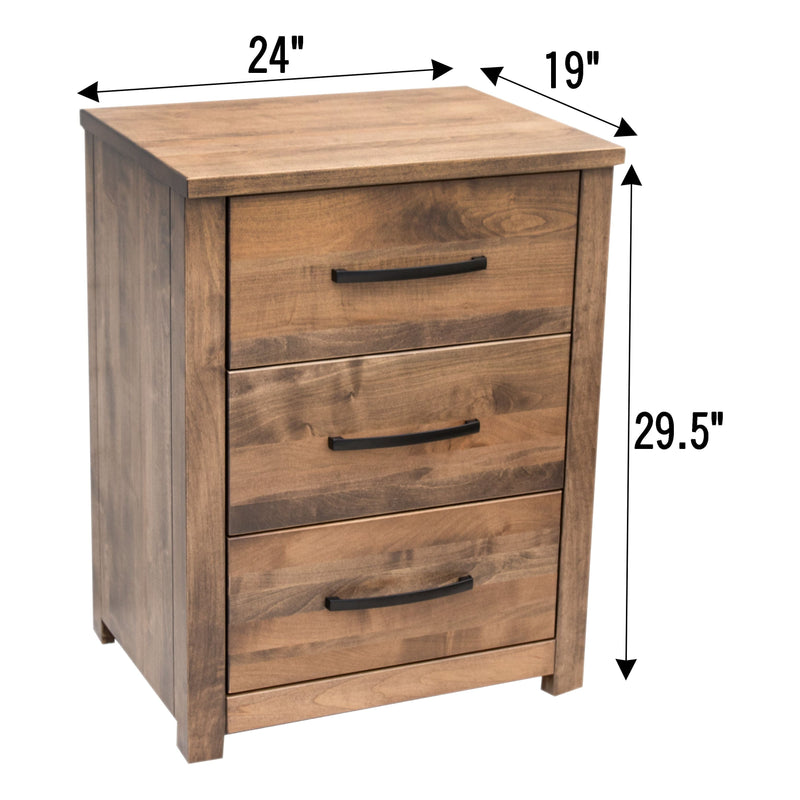 Hunters Amish 3-Drawer Nightstand