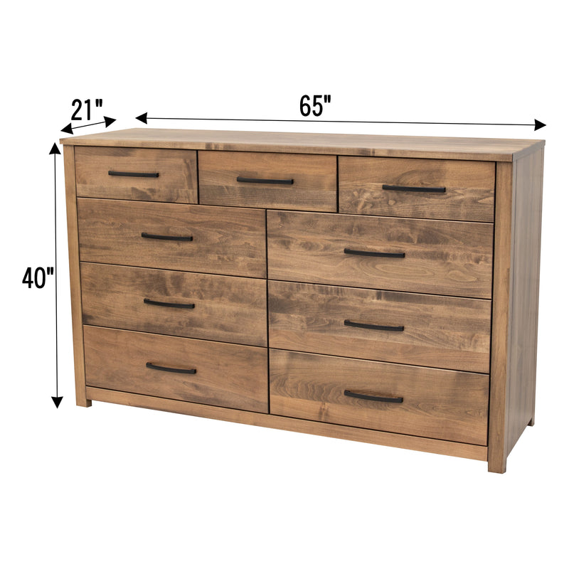 Hunters Amish 9-Drawer Tall Dresser