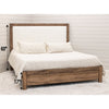 Hunters Amish Wood Bed Frame with Upholstered Headboard