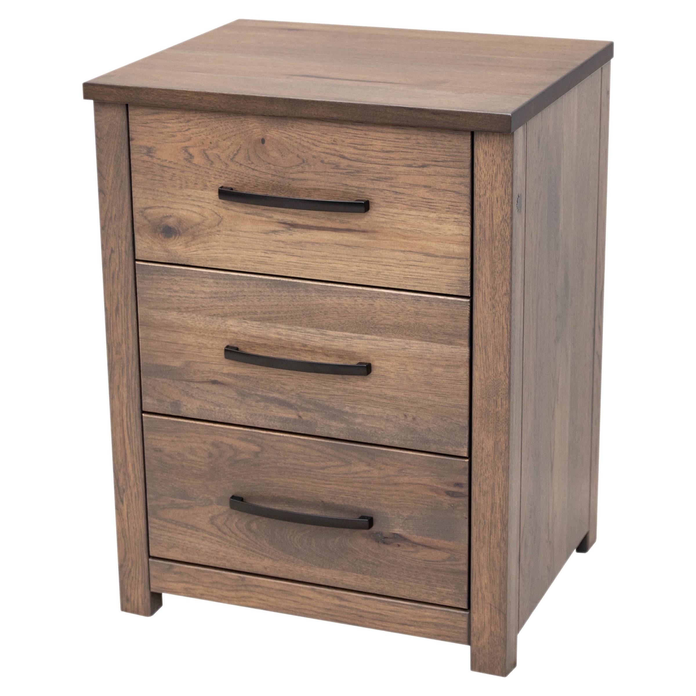 Hunters Hickory Wood 3-Drawer Nightstand | CO
