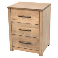 Hunters Hickory Wood 3-Drawer Nightstand | WB