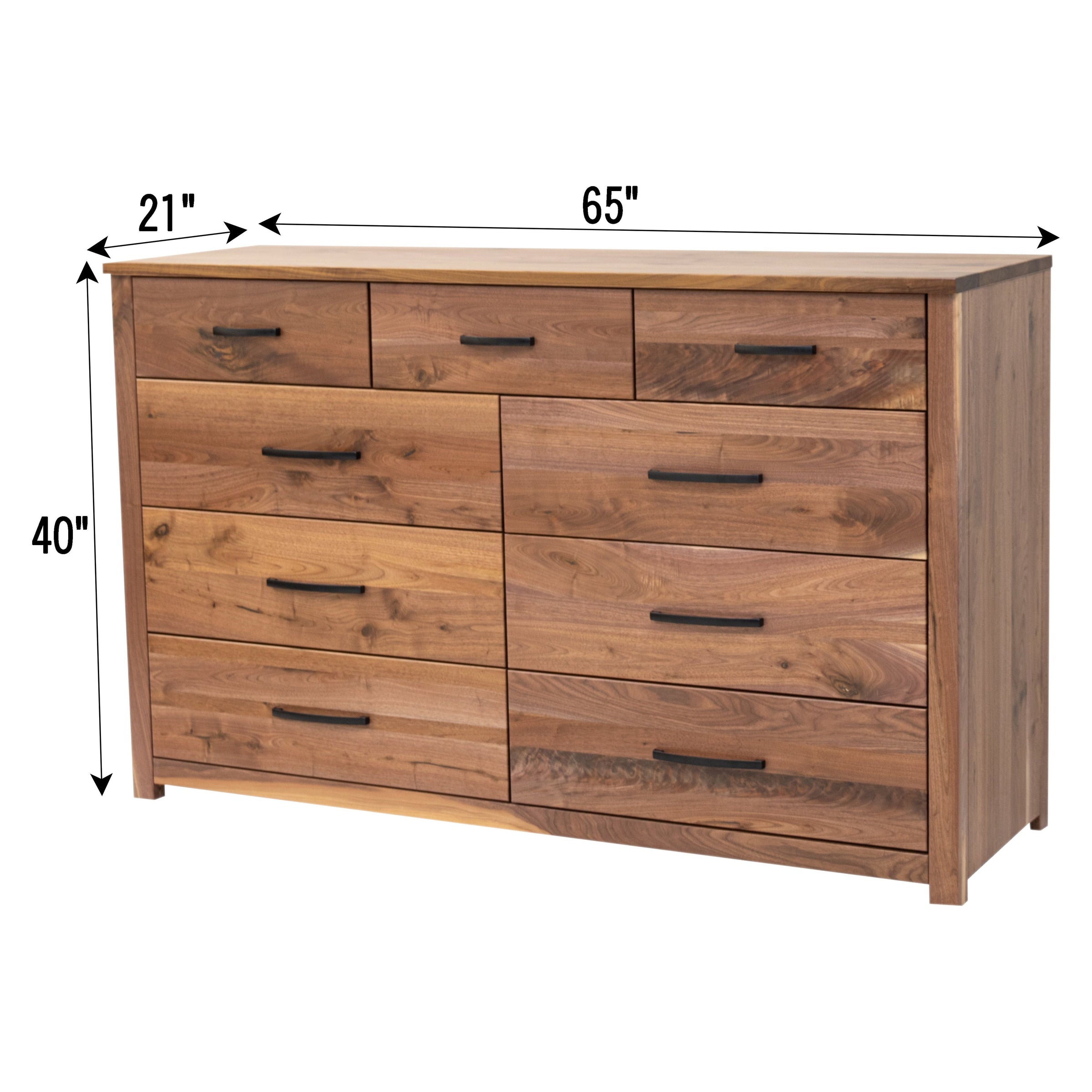 Hunters Amish 9-Drawer Tall Dresser