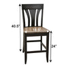 Hunter Black & Wood 24" Stationary Bar Stool | M-EB&DCD