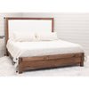 Hunters Amish Wood Bed Frame with Upholstered Headboard