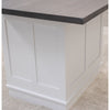 Amish IS-2071 Bridgeport White Painted Island with Rustic White Oak Top | TW&GB