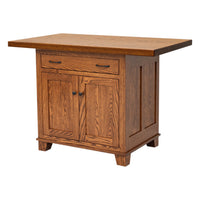 Amish IS-2071 Bridgeport Oak Wood Island | MC