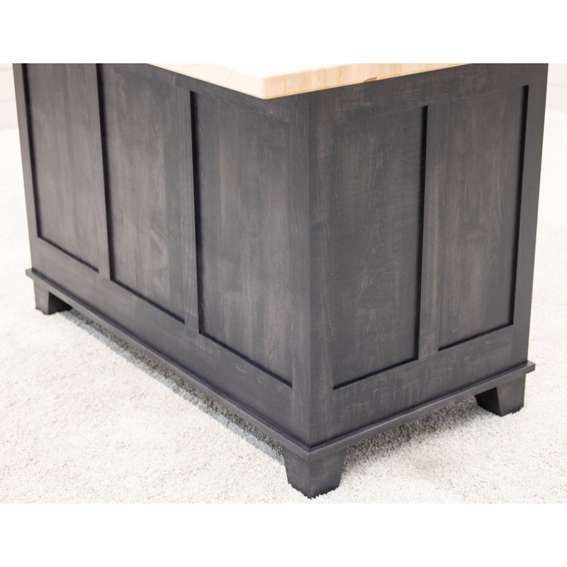 Amish IS-2076 Bridgeport Maple Wood Island with Butcher Block Top | GS&NAT