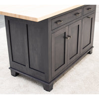 Amish IS-2076 Bridgeport Maple Wood Island with Butcher Block Top | GS&NAT