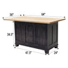 Amish IS-2076 Bridgeport Maple Wood Island with Butcher Block Top | GS&NAT