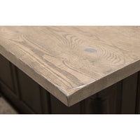 Amish IS-98 Turned Leg Maple Wood Island with Rustic White Oak Top | DK&GB